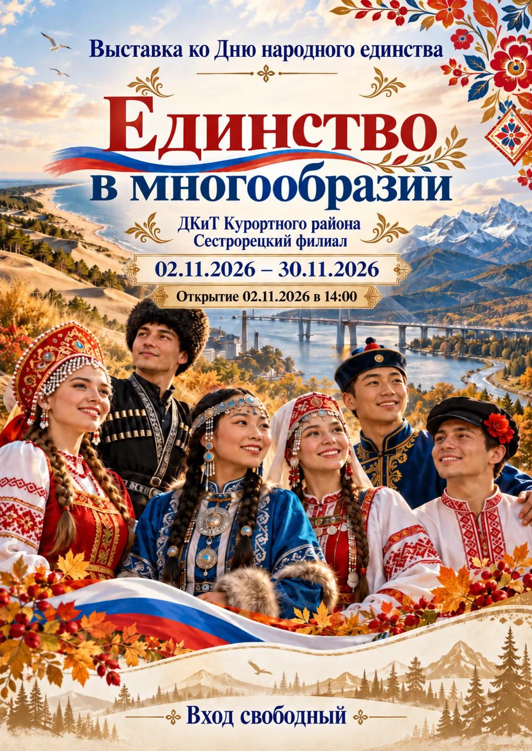 Выставка «Единство в многообразии» ко Дню народного единства.